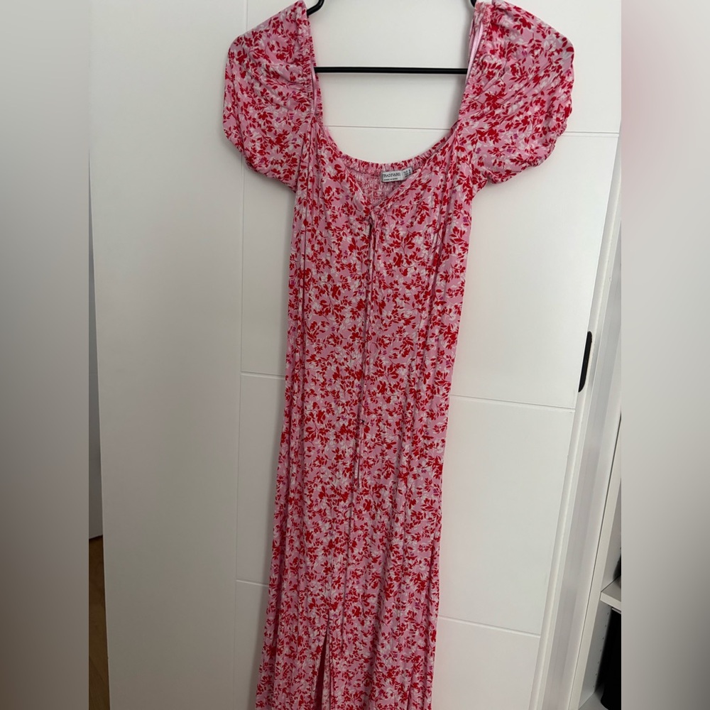 Floral Red Dress